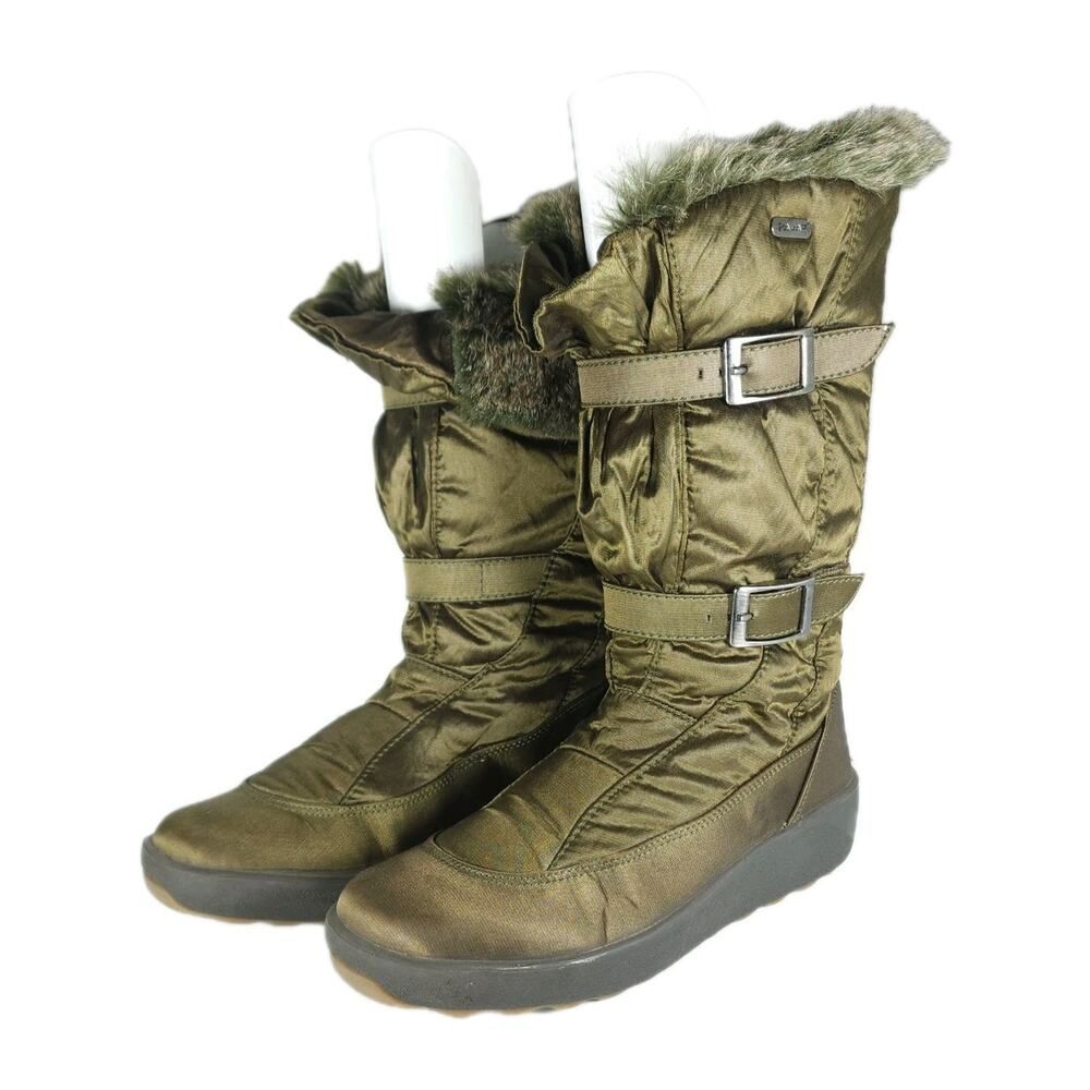 Pajar Canada Women's US9,5 EU40 Bronze brown Faux Fur Wedge Winter Boots